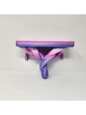 Pulled Taffy Inspired Whimsical Light Duty Wall Shelf 8.5"